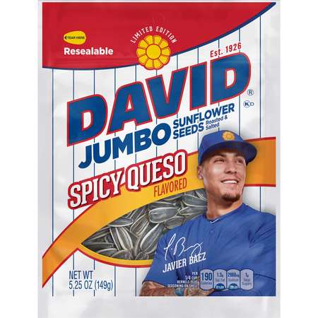 DAVID David Spicy Queso Jumbo Sunflower Seeds 5.25 oz., PK12 2620046471